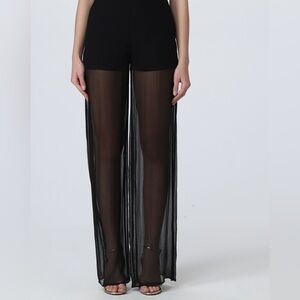 Armani Exchange. Pants size 6. Navy. See Through Legs Viscose